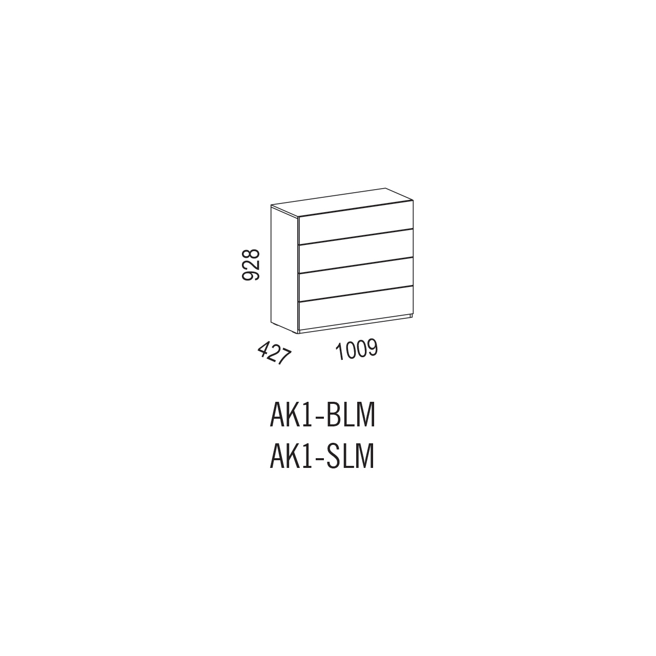 Alples - komoda - ALPLES ARABESKA AK1 - slika 1