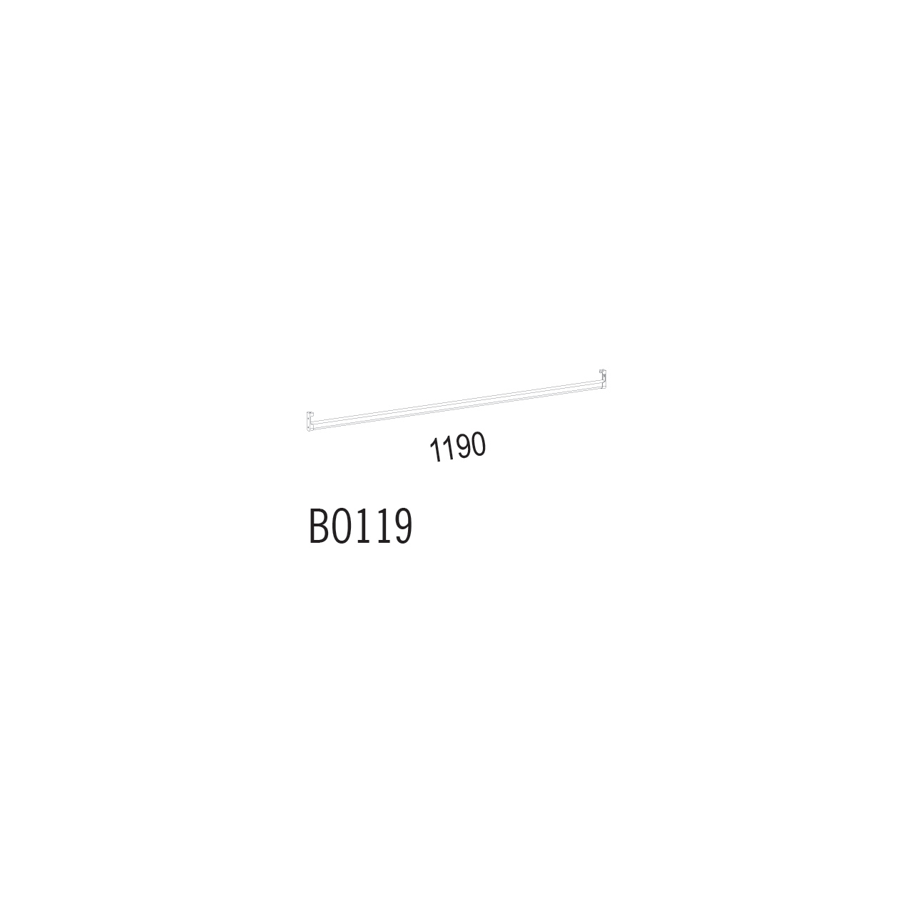 Alples - dodatna šipka za vješanje - ALPLES ARABESKA BO119 - slika 1