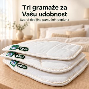 Pamučni popluni - 100% pamuk – pregled
