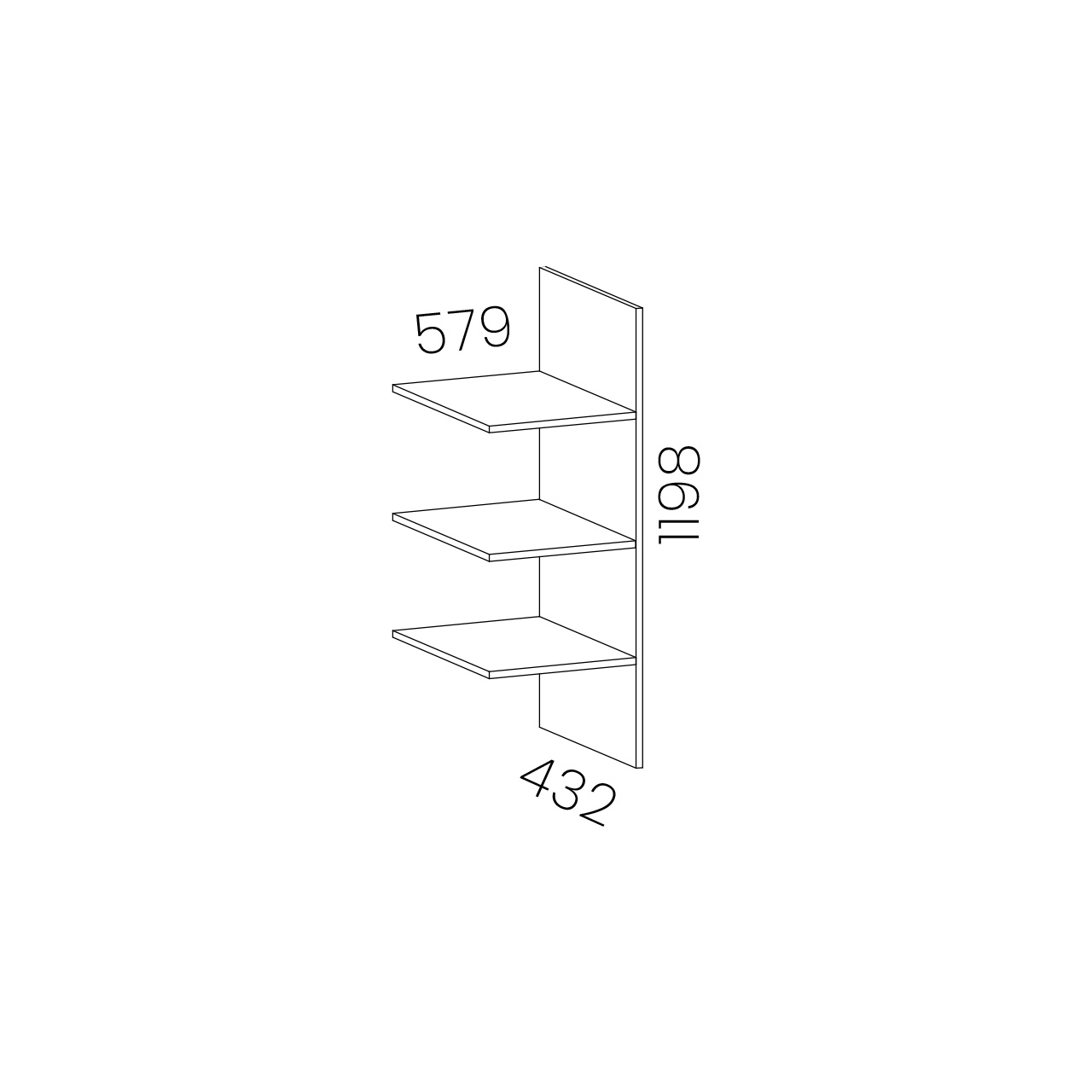 Alples - pregrada s policama - ALPLES MAGNET MA-VP (L,D) - slika 1