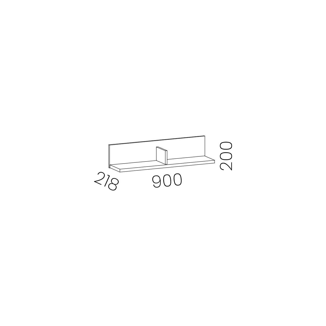 Alples - zidna polica - ALPLES MAGNET MSP-2 - slika 1