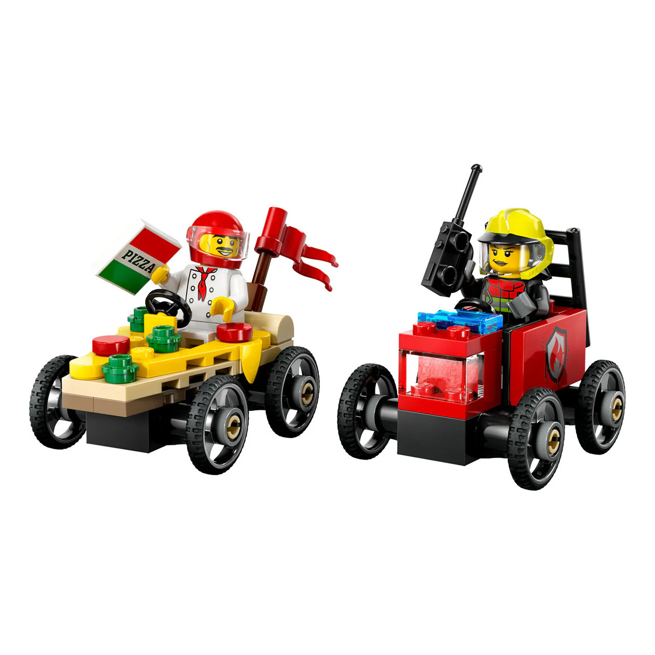 Lego - kocke - LEGO 60458 Auto dostavljača pizze vs. vatrogasno v - slika 2