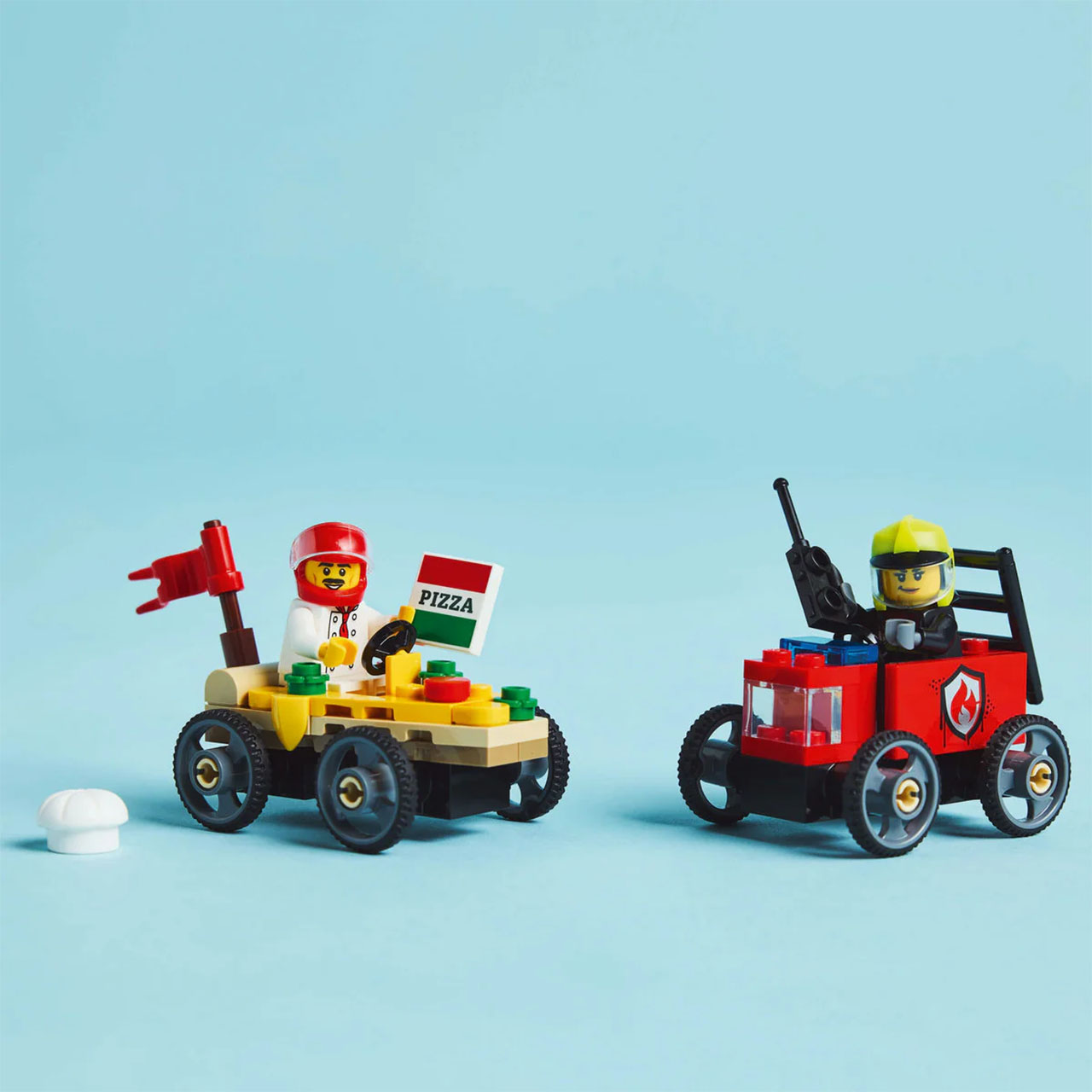Lego - kocke - LEGO 60458 Auto dostavljača pizze vs. vatrogasno v - slika 3