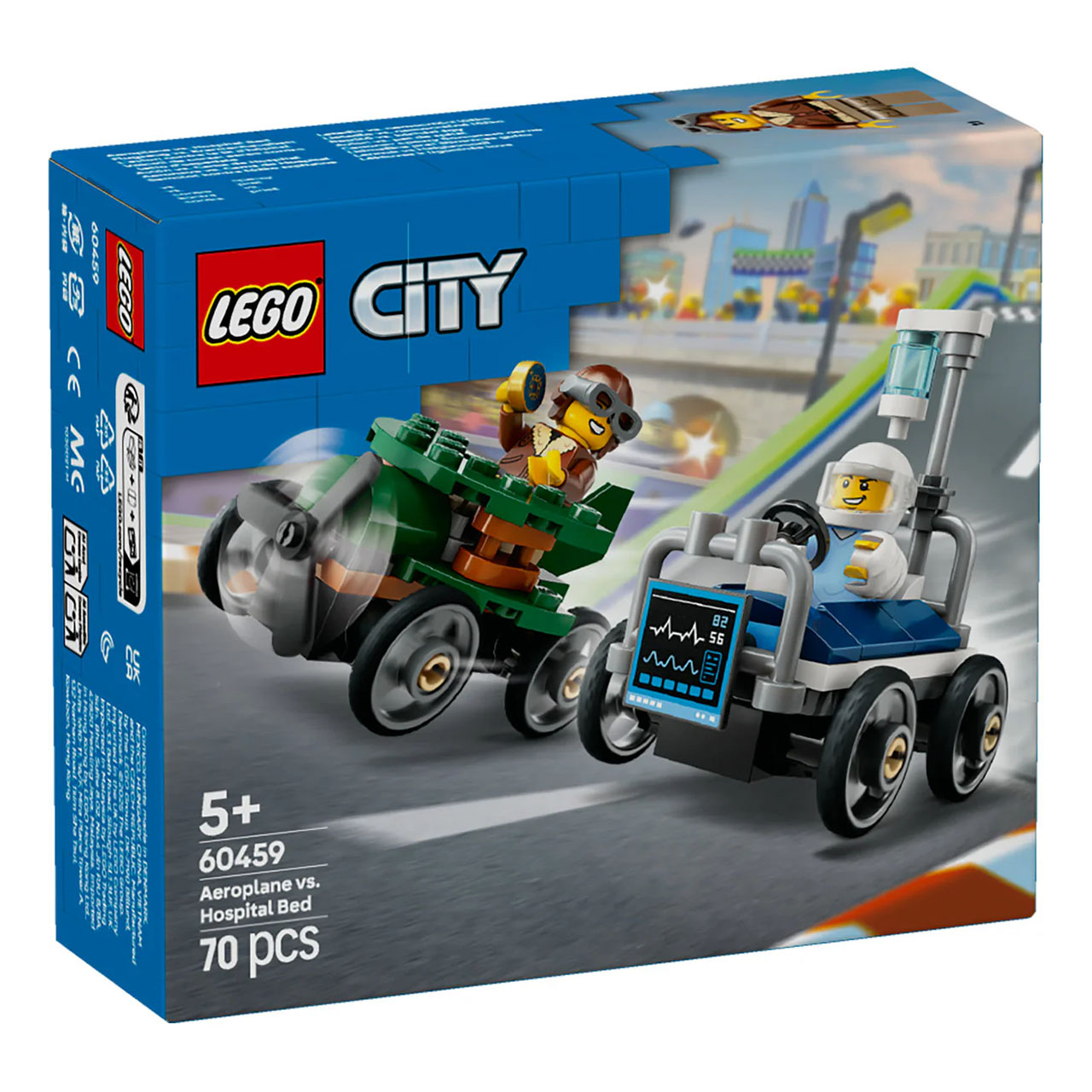 Lego - kocke - LEGO 60459 Utrka avion vs. bolnički krevet - slika 1