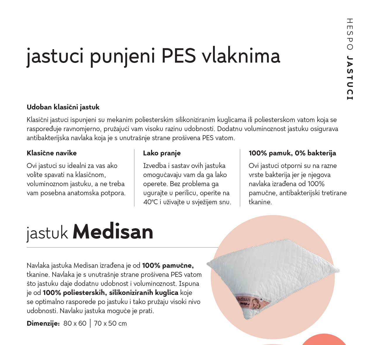 Hespo - jastuk - HESPO MEDISAN 70x50 - slika 2