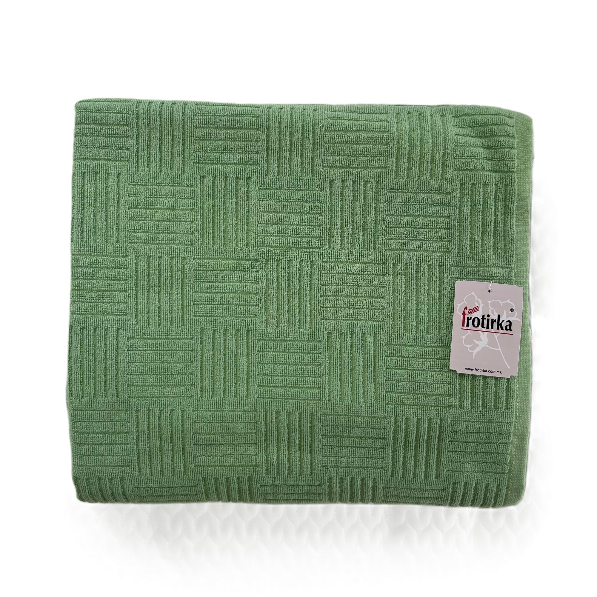 Frotirka - frotir prekrivač - FROTIRKA ZELENA 150x200 - slika 2