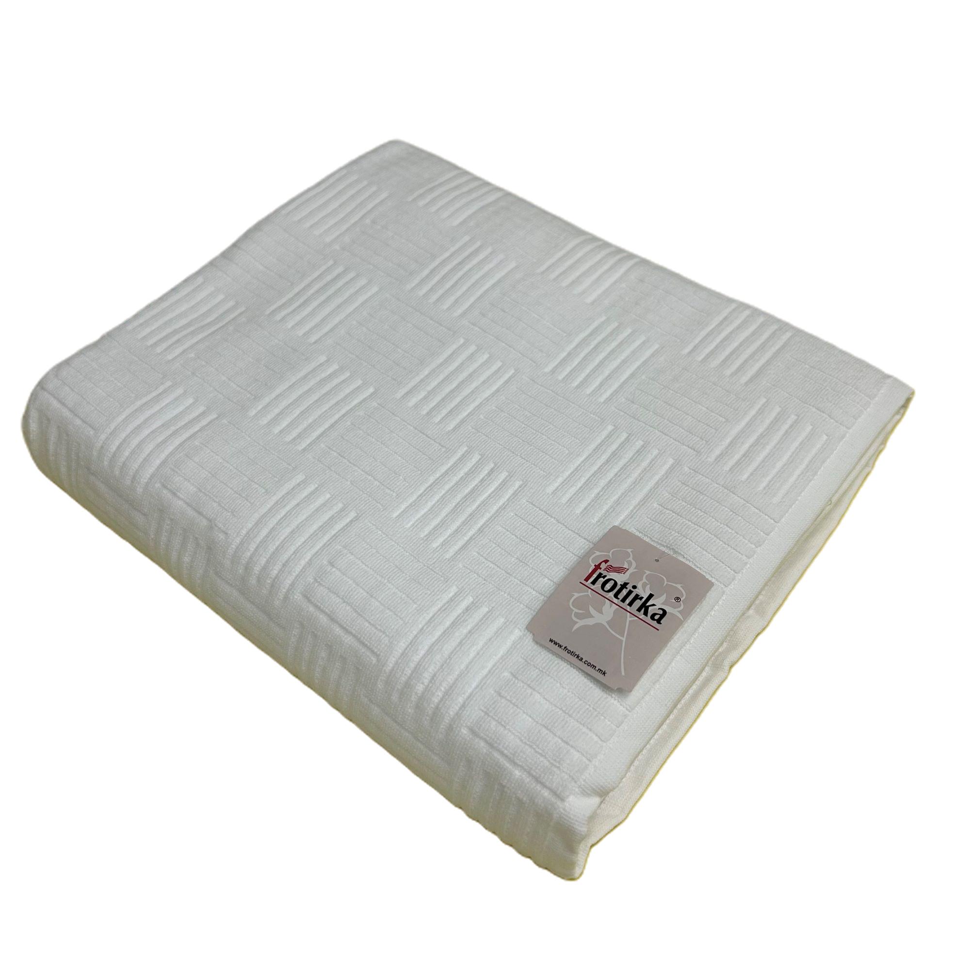 Frotirka - frotir prekrivač - FROTIRKA BIJELA 150x200 - slika 1