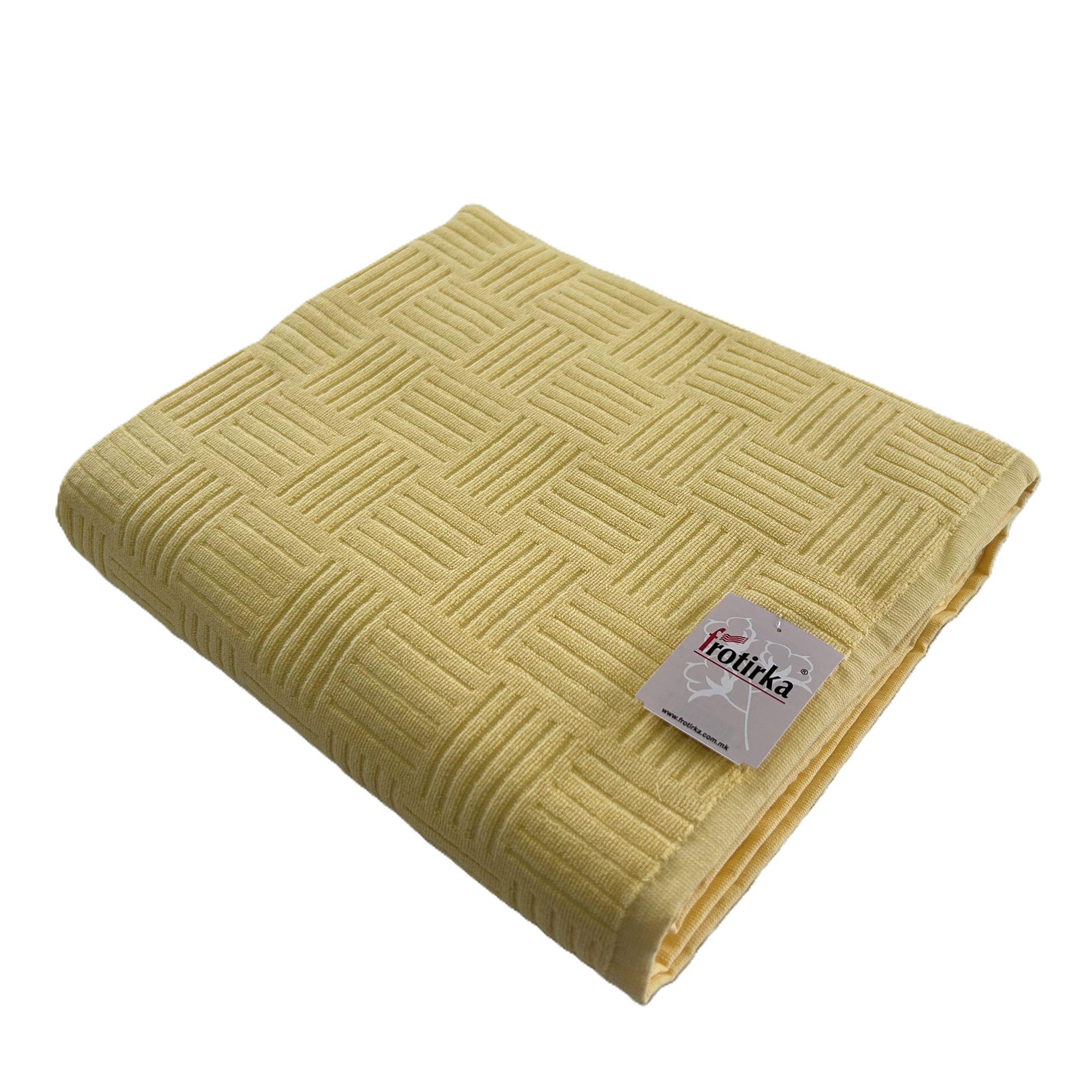 Frotirka - frotir prekrivač - FROTIRKA ŽUTA 150x200 - slika 1