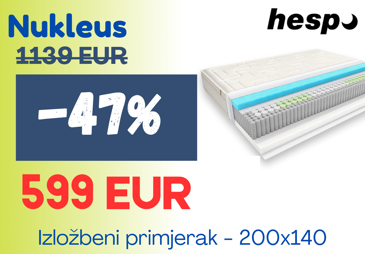 Hespo madrac Nukleus, izložbeni primjerak