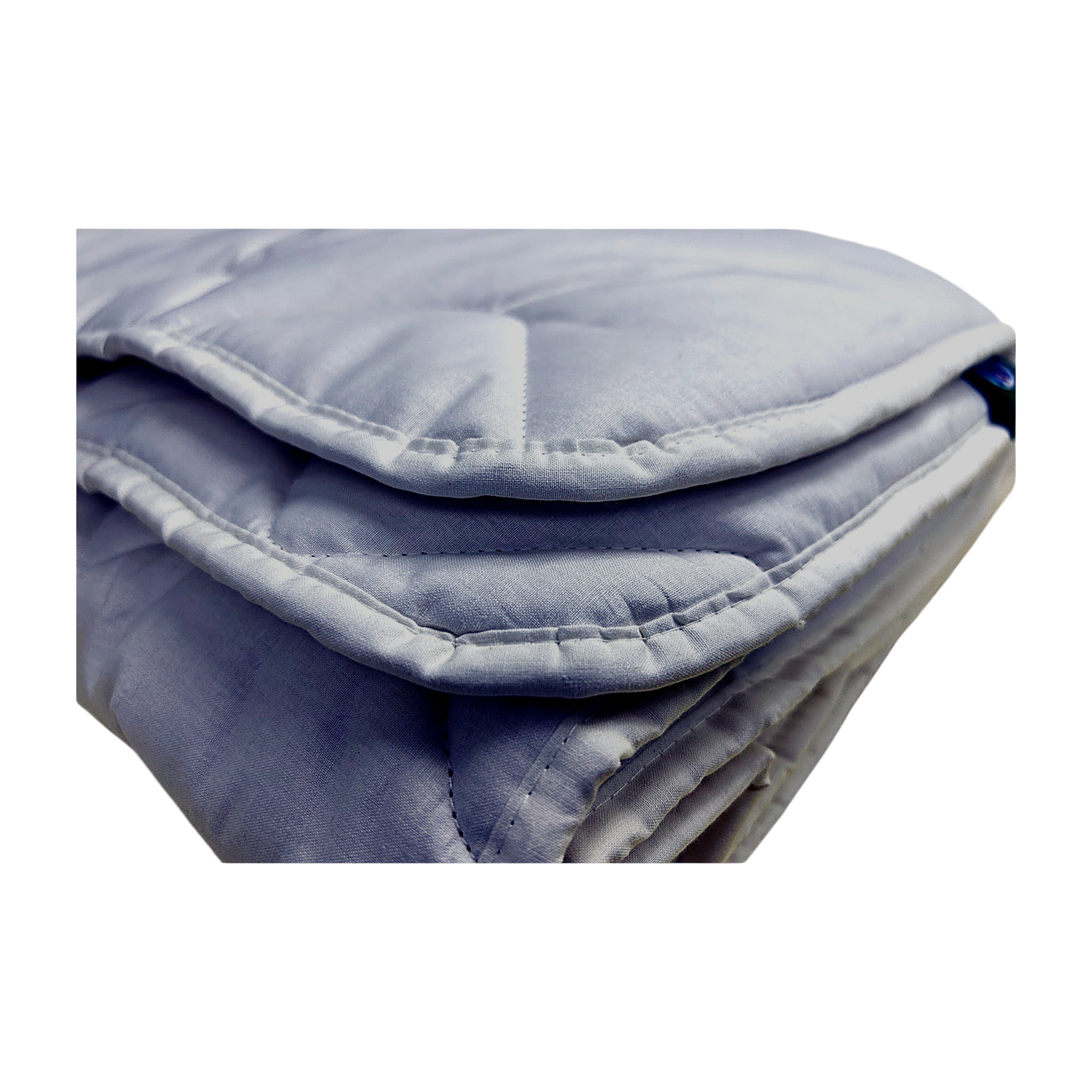 Detalj šivanja i prošiva na pamučnom poplunu