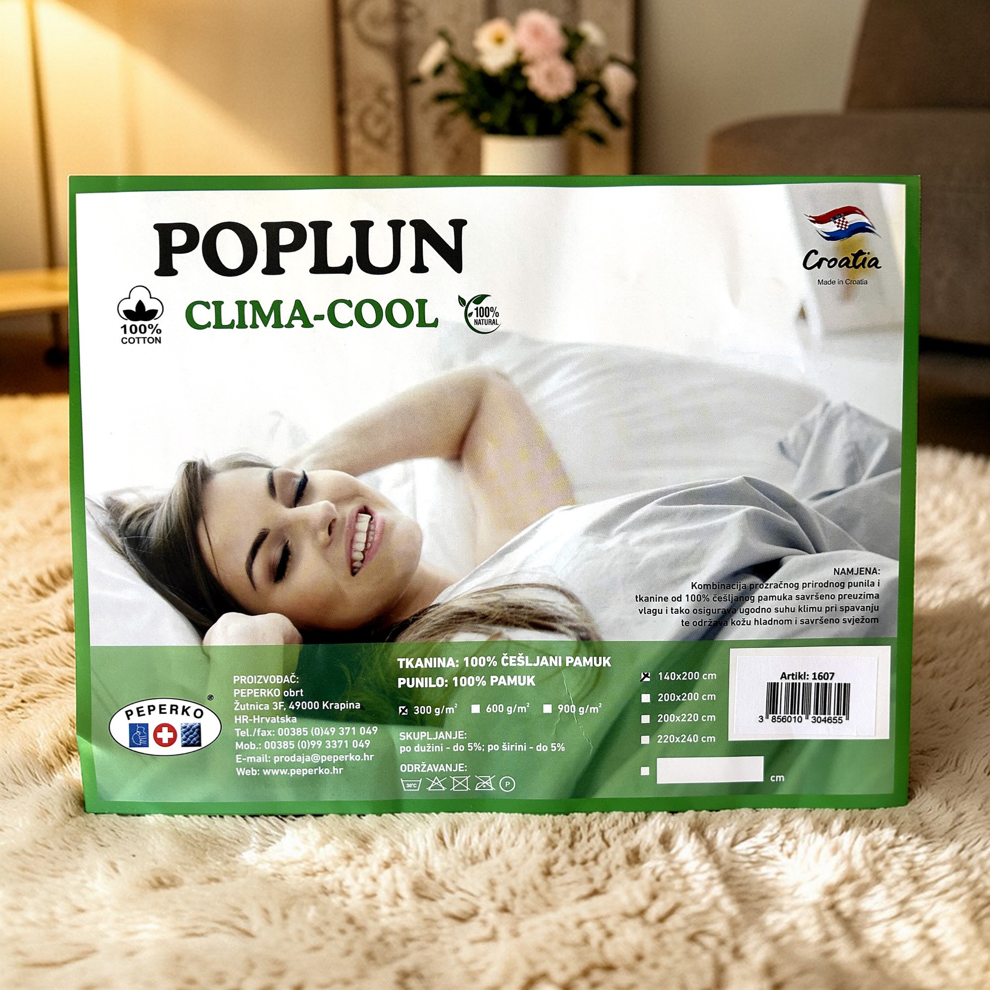 Deklaracija popluna – 100% pamuk, dimenzije i upute